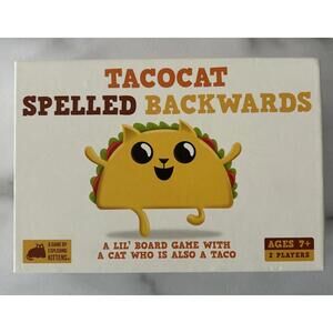 Taco cat Spelled Backwards Family Board Game by Exploding Kittens New In Box